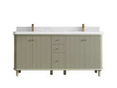 Miami 72 in. W x 22 in. D Double Sink Bathroom Vanity - photo 18