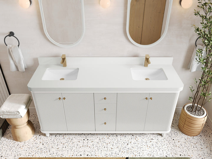 Miami 72 in. W x 22 in. D Double Sink Bathroom Vanity - photo 22