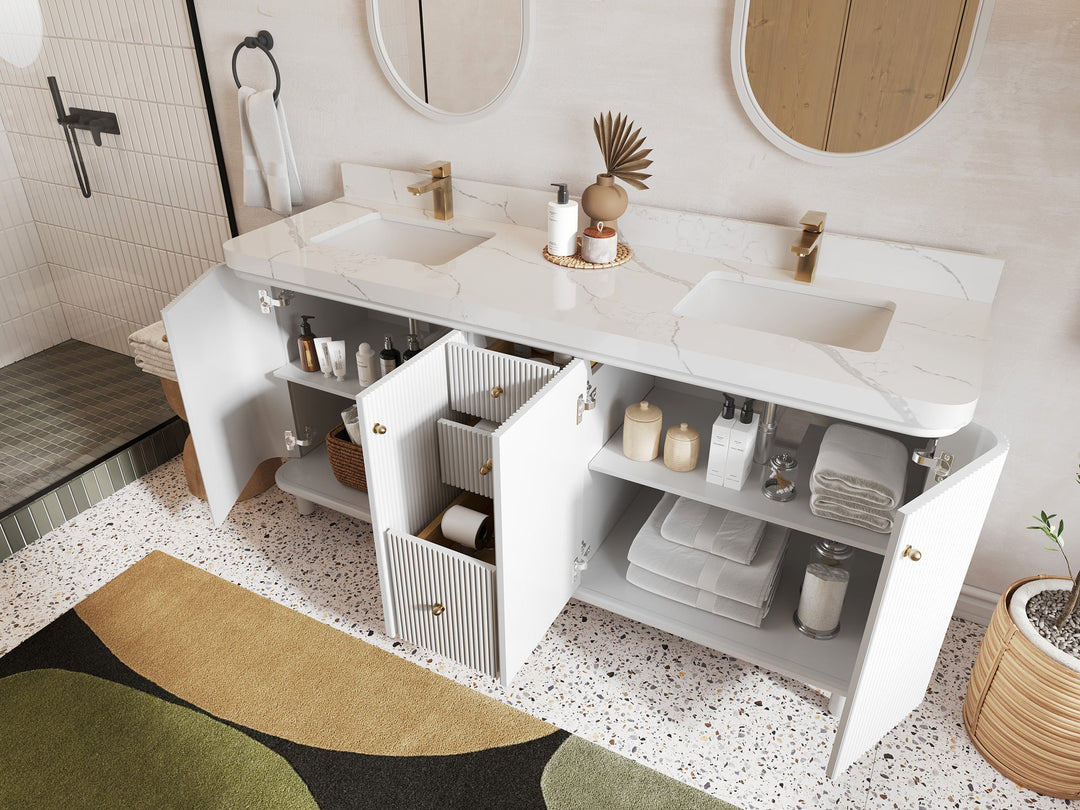 Miami 72 in. W x 22 in. D Double Sink Bathroom Vanity - Willow Bath and Vanity