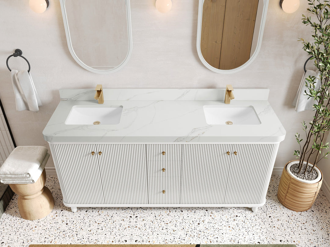 Miami 72 in. W x 22 in. D Double Sink Bathroom Vanity - Willow Bath and Vanity