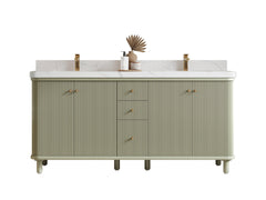 Miami 72 in. W x 22 in. D Double Sink Bathroom Vanity - photo 1