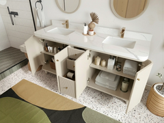 Miami 72 in. W x 22 in. D Double Sink Bathroom Vanity - photo 3