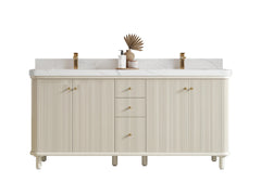 Miami 72 in. W x 22 in. D Double Sink Bathroom Vanity - photo 1