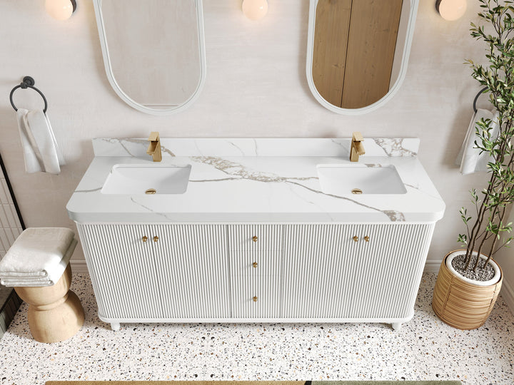 Miami 72 in. W x 22 in. D Double Sink Bathroom Vanity - photo 12