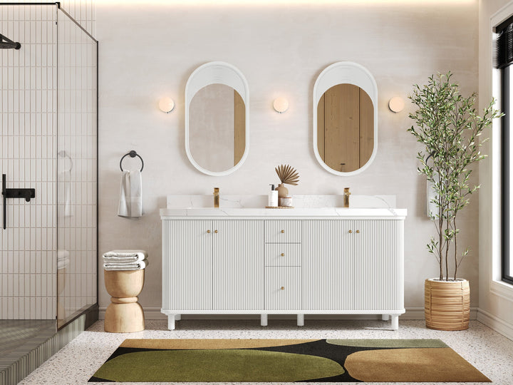 Miami 72 in. W x 22 in. D Double Sink Bathroom Vanity - photo 4