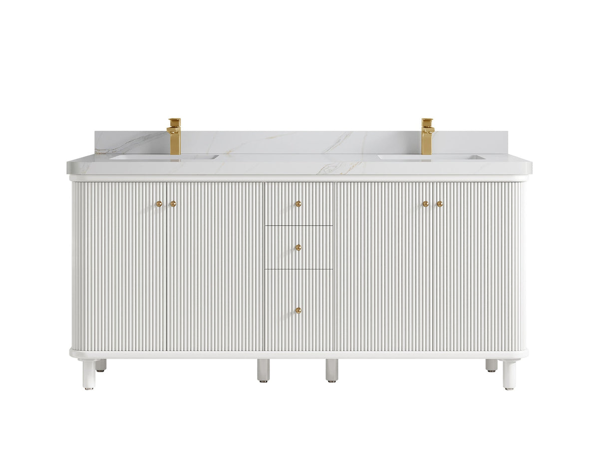 Miami 72 in. W x 22 in. D Double Sink Bathroom Vanity - Willow Bath and Vanity