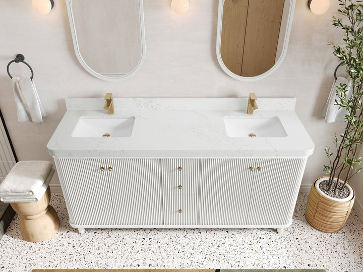 Miami 72 in. W x 22 in. D Double Sink Bathroom Vanity - photo 20