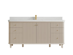 Miami 72 in. W x 22 in. D Fluted Single Sink Bathroom Vanity - photo 16