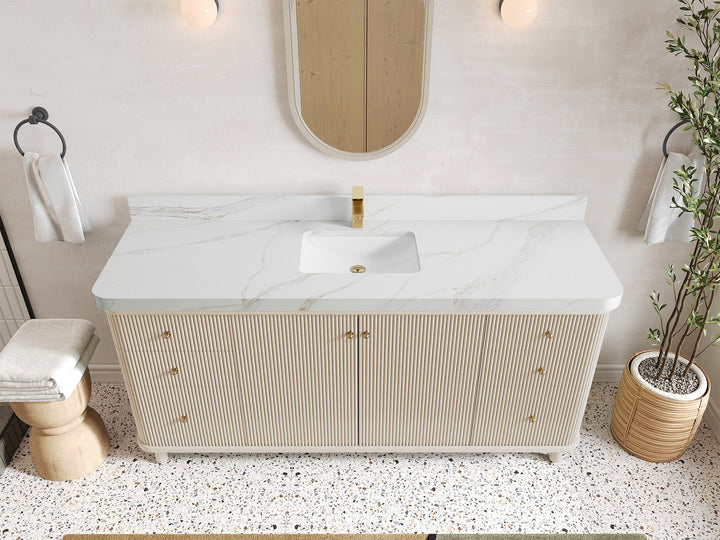 Miami 72 in. W x 22 in. D Fluted Single Sink Bathroom Vanity - photo 23
