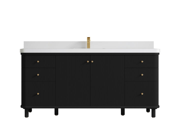 Miami 72 in. W x 22 in. D Fluted Single Sink Bathroom Vanity - photo 19