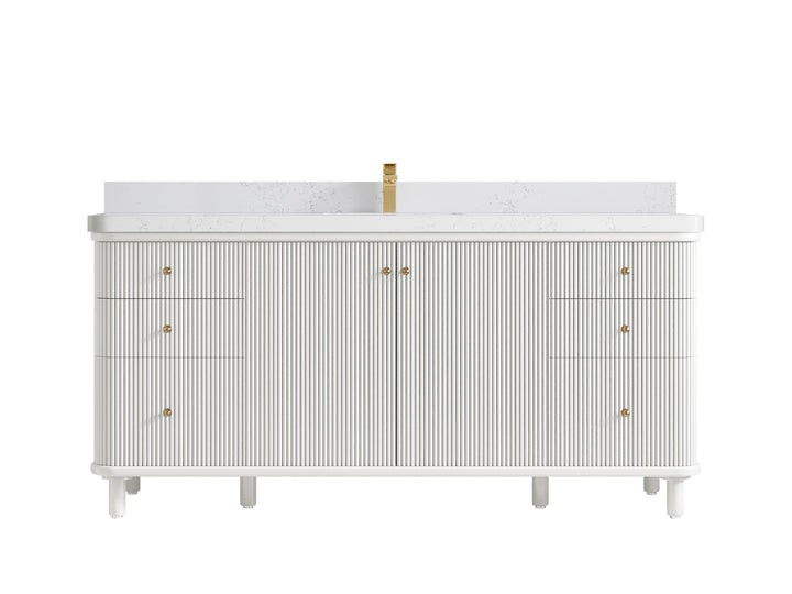 Miami 72 in. W x 22 in. D Fluted Single Sink Bathroom Vanity - photo 17