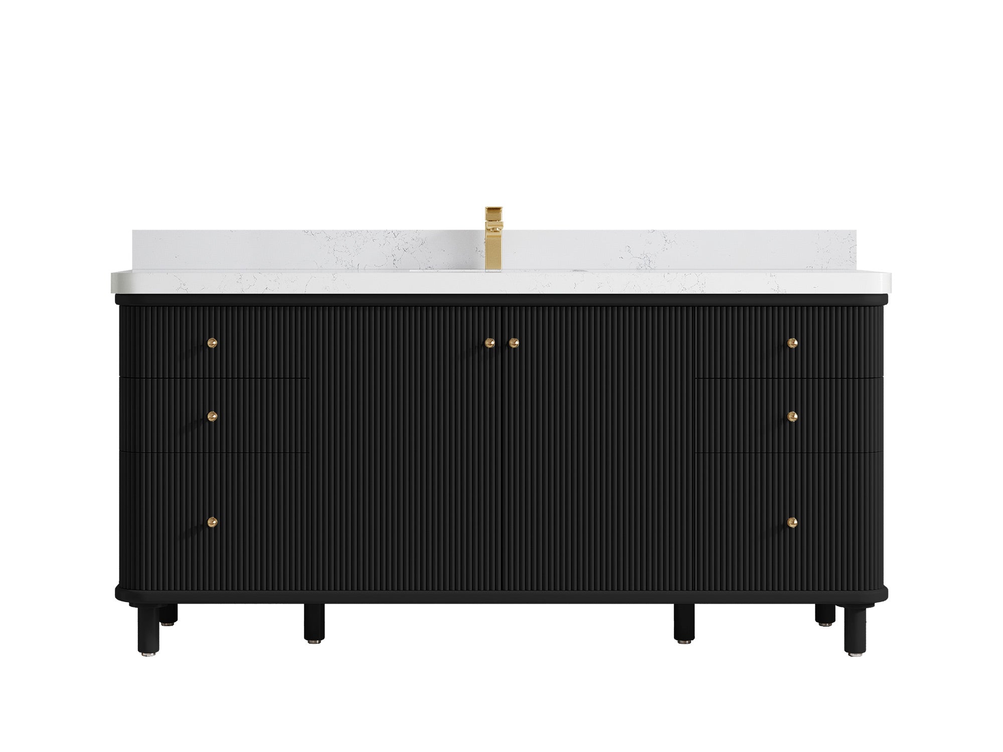 Miami 72 in. W x 22 in. D Fluted Single Sink Bathroom Vanity - Willow Bath and Vanity