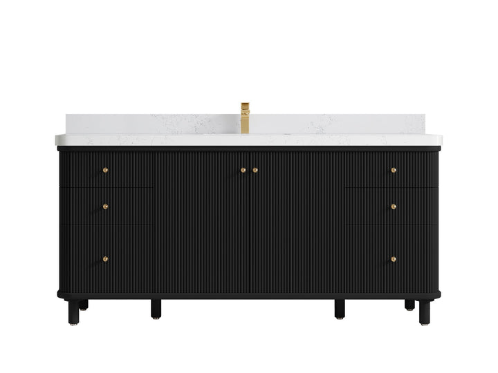 Miami 72 in. W x 22 in. D Fluted Single Sink Bathroom Vanity - photo 17