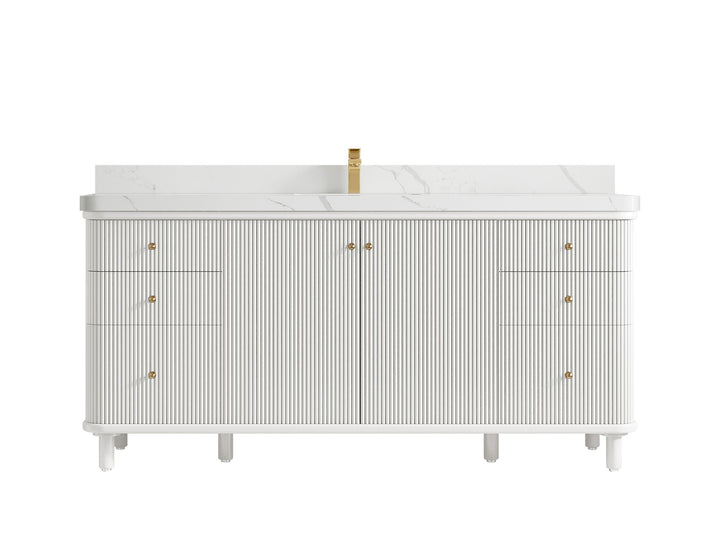 Miami 72 in. W x 22 in. D Fluted Single Sink Bathroom Vanity - photo 9