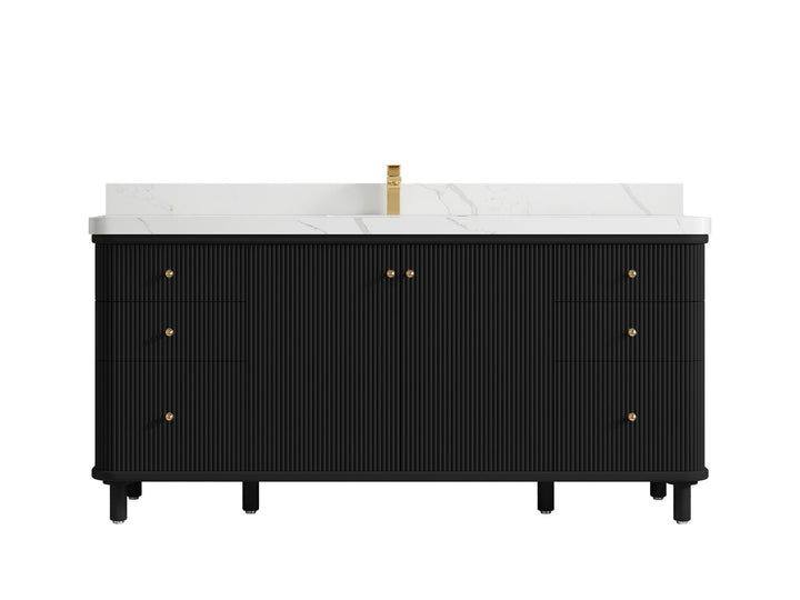 Miami 72 in. W x 22 in. D Fluted Single Sink Bathroom Vanity - photo 9