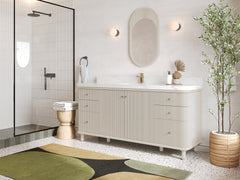 Miami 72 in. W x 22 in. D Fluted Single Sink Bathroom Vanity - photo 2