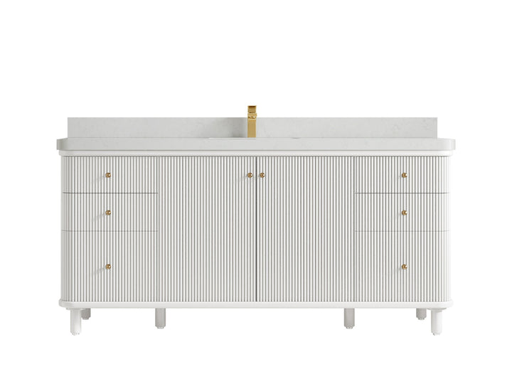 Miami 72 in. W x 22 in. D Fluted Single Sink Bathroom Vanity - photo 15