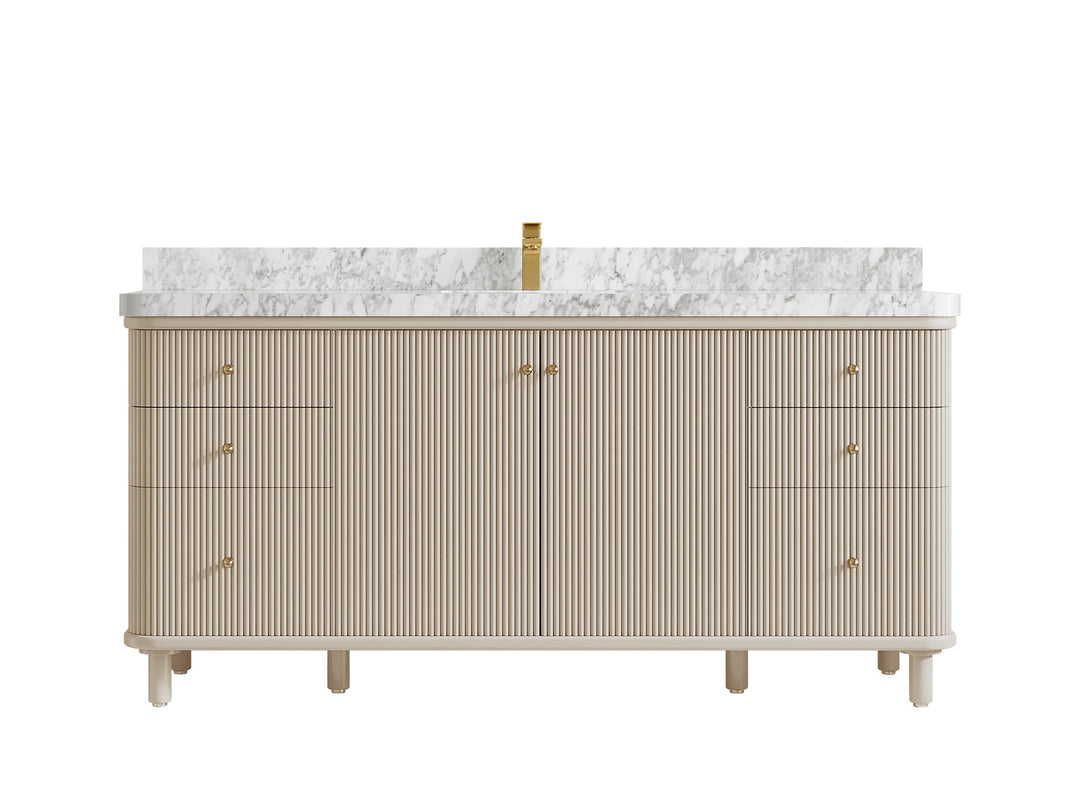 Miami 72 in. W x 22 in. D Fluted Single Sink Bathroom Vanity - Willow Bath and Vanity