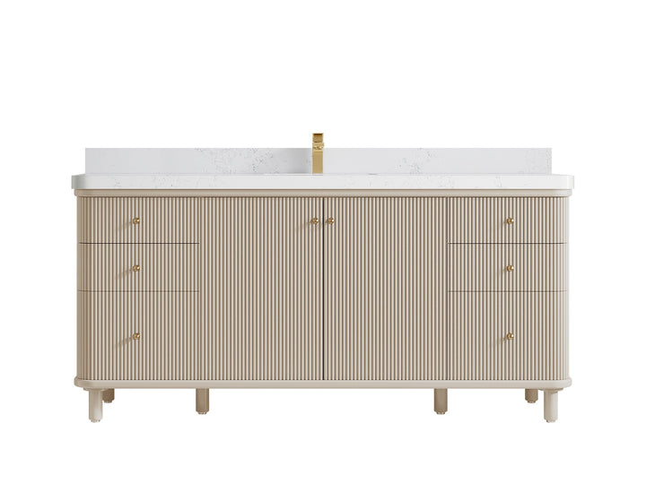 Miami 72 in. W x 22 in. D Fluted Single Sink Bathroom Vanity - photo 18