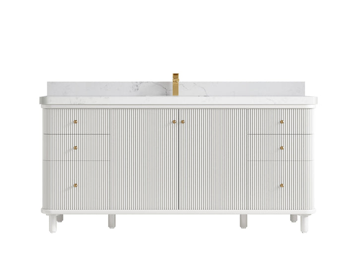 Miami 72 in. W x 22 in. D Fluted Single Sink Bathroom Vanity - photo 11