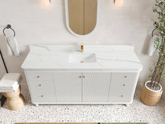 Miami 72 in. W x 22 in. D Fluted Single Sink Bathroom Vanity - photo 8