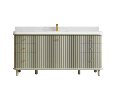 Miami 72 in. W x 22 in. D Fluted Single Sink Bathroom Vanity - Willow Bath and Vanity