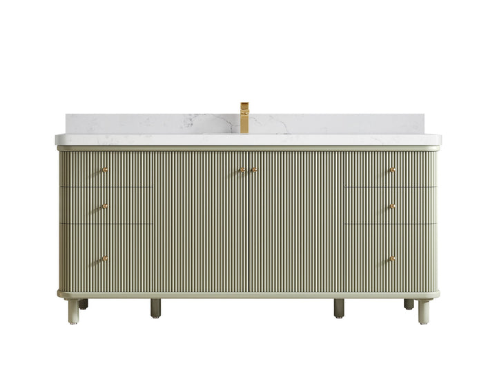 Miami 72 in. W x 22 in. D Fluted Single Sink Bathroom Vanity - photo 12