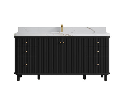 Miami 72 in. W x 22 in. D Fluted Single Sink Bathroom Vanity - Willow Bath and Vanity