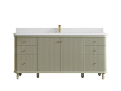 Miami 72 in. W x 22 in. D Fluted Single Sink Bathroom Vanity - photo 22