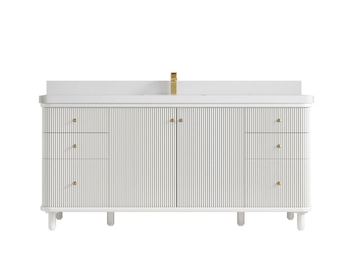 Miami 72 in. W x 22 in. D Fluted Single Sink Bathroom Vanity - photo 19
