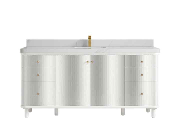 Miami 72 in. W x 22 in. D Fluted Single Sink Bathroom Vanity - photo 23