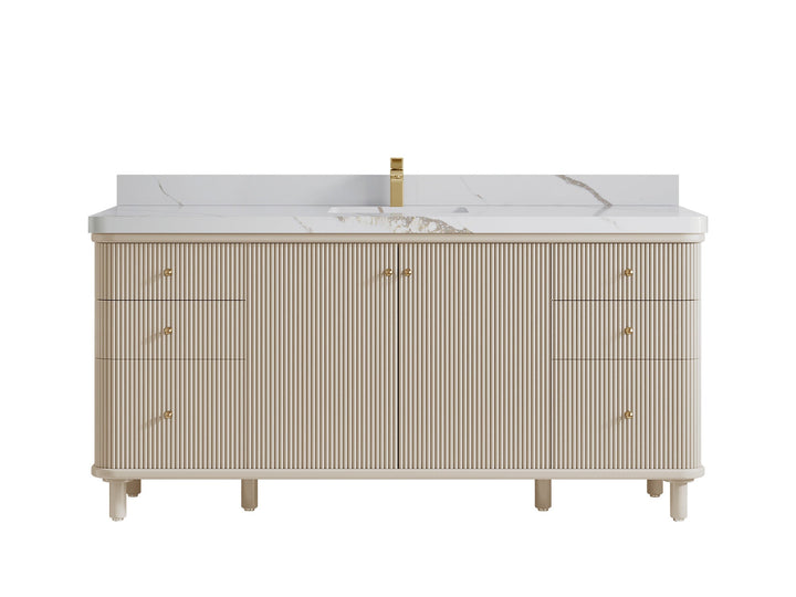Miami 72 in. W x 22 in. D Fluted Single Sink Bathroom Vanity - photo 22