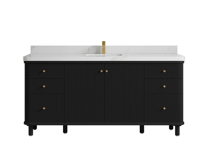 Miami 72 in. W x 22 in. D Fluted Single Sink Bathroom Vanity - photo 23