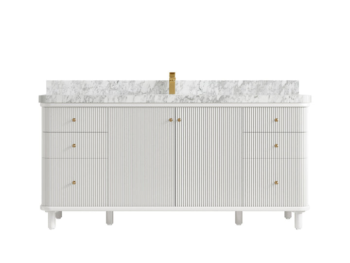 Miami 72 in. W x 22 in. D Fluted Single Sink Bathroom Vanity - photo 13