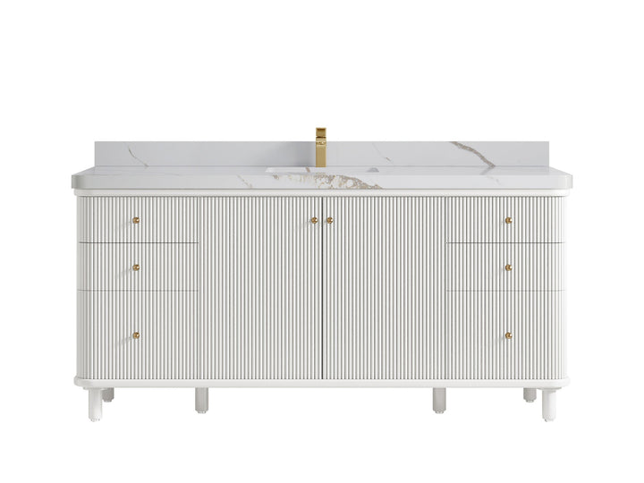 Miami 72 in. W x 22 in. D Fluted Single Sink Bathroom Vanity - photo 21