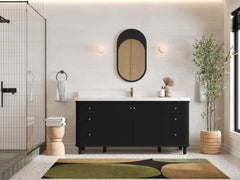 Miami 72 in. W x 22 in. D Fluted Single Sink Bathroom Vanity - photo 4