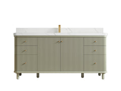 Miami 72 in. W x 22 in. D Fluted Single Sink Bathroom Vanity - photo 10