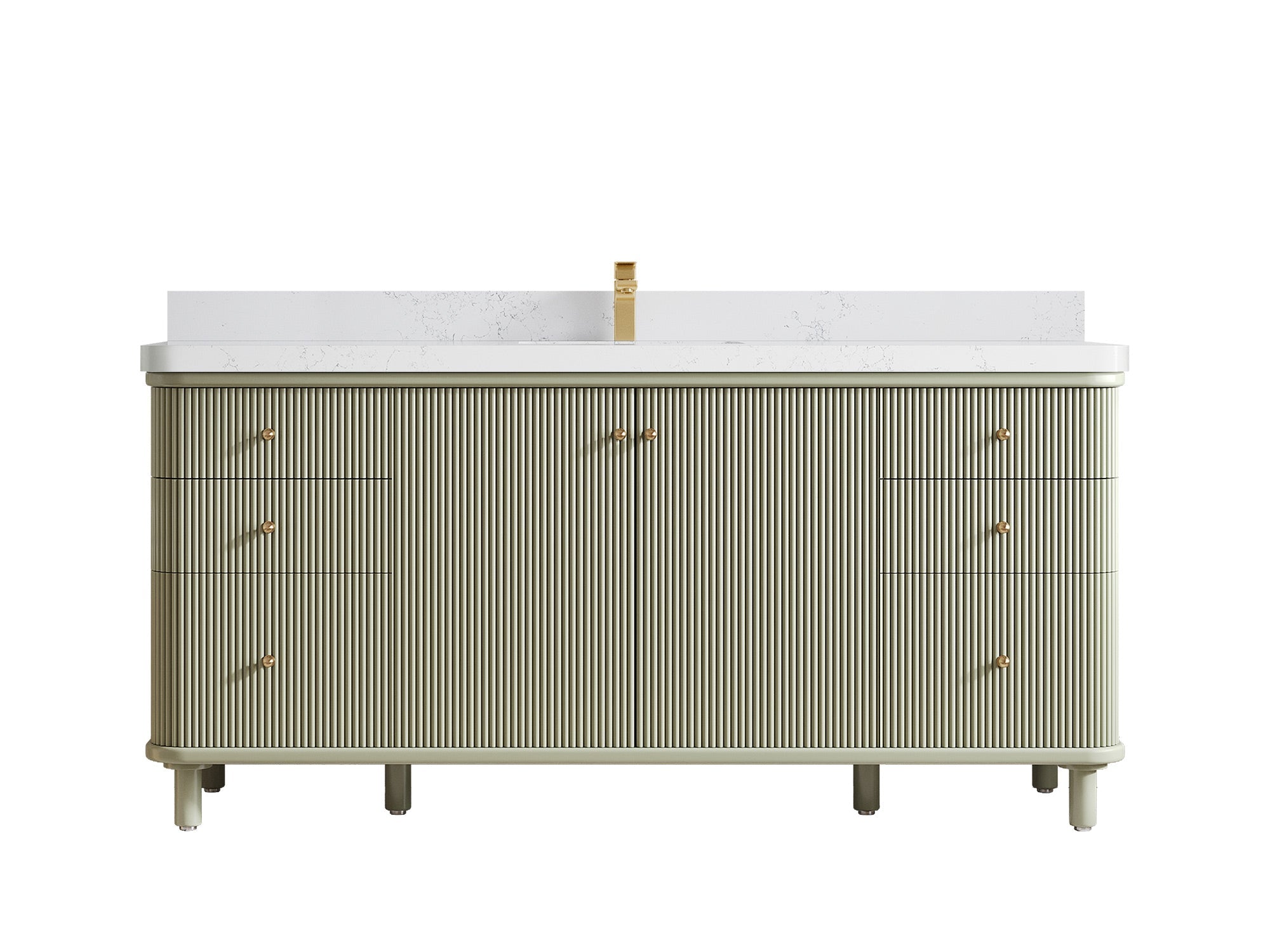 Miami 72 in. W x 22 in. D Fluted Single Sink Bathroom Vanity - Willow Bath and Vanity