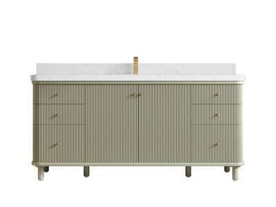 Miami 72 in. W x 22 in. D Fluted Single Sink Bathroom Vanity - Willow Bath and Vanity