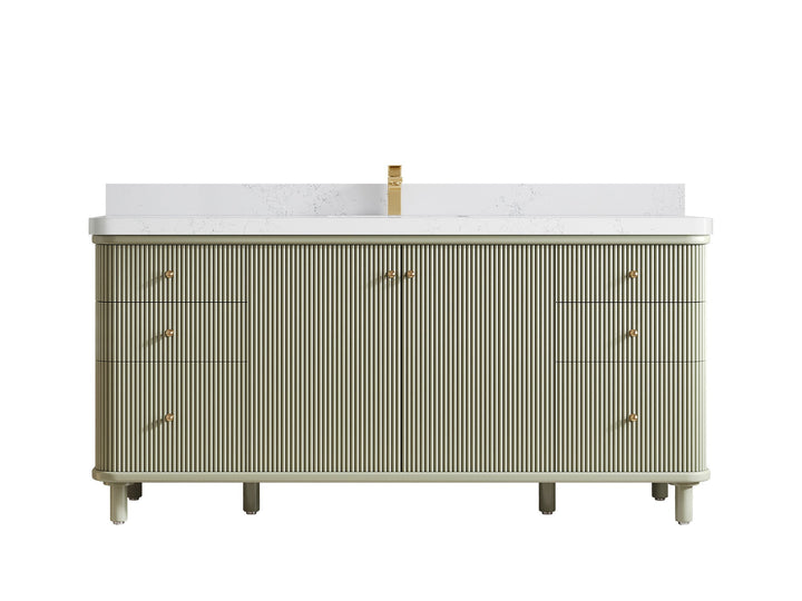 Miami 72 in. W x 22 in. D Fluted Single Sink Bathroom Vanity - photo 20