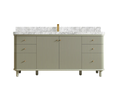 Miami 72 in. W x 22 in. D Fluted Single Sink Bathroom Vanity - Willow Bath and Vanity