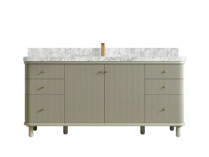 Miami 72 in. W x 22 in. D Fluted Single Sink Bathroom Vanity - photo 14