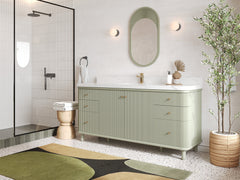 Miami 72 in. W x 22 in. D Fluted Single Sink Bathroom Vanity - photo 2