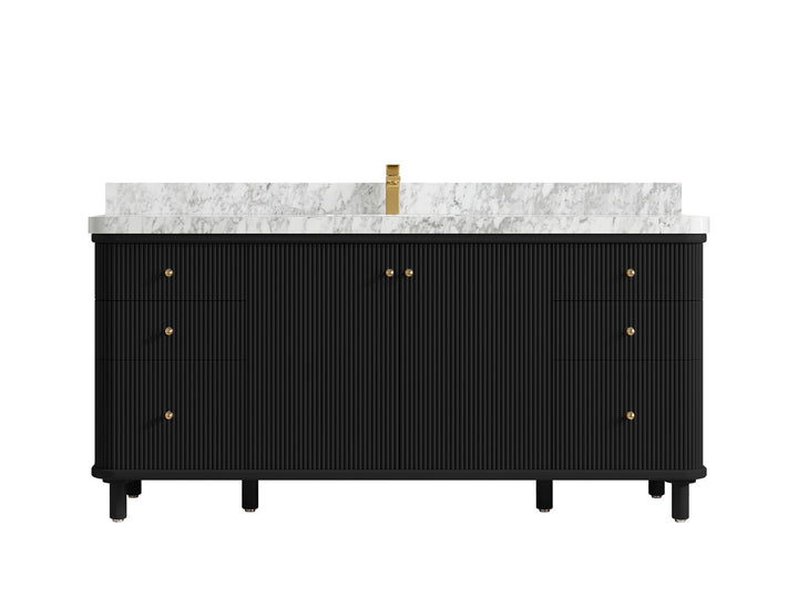 Miami 72 in. W x 22 in. D Fluted Single Sink Bathroom Vanity - photo 13