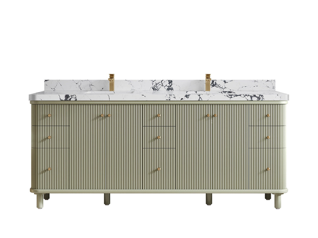 Miami 80 in. W x 22 in. D Double Sink Bathroom Vanity - Willow Bath and Vanity