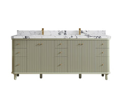 Miami 80 in. W x 22 in. D Fluted Double Sink Bathroom Vanity - photo 27