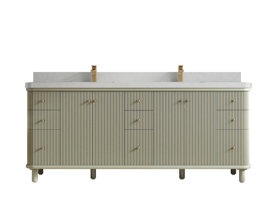 Miami 80 in. W x 22 in. D Double Sink Bathroom Vanity - Willow Bath and Vanity