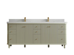 Miami 80 in. W x 22 in. D Fluted Double Sink Bathroom Vanity - photo 35