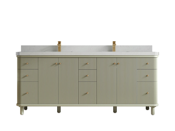 Miami 80 in. W x 22 in. D Fluted Double Sink Bathroom Vanity - photo 35