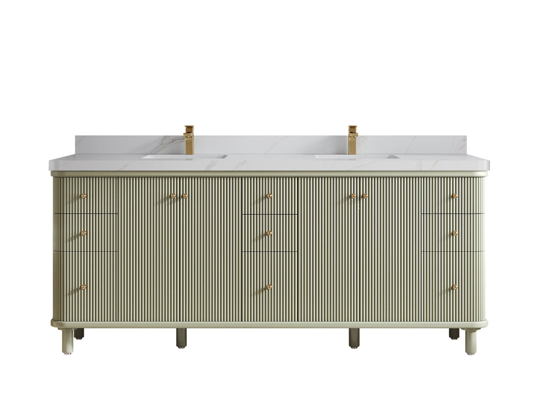 Miami 80 in. W x 22 in. D Double Sink Bathroom Vanity - Willow Bath and Vanity